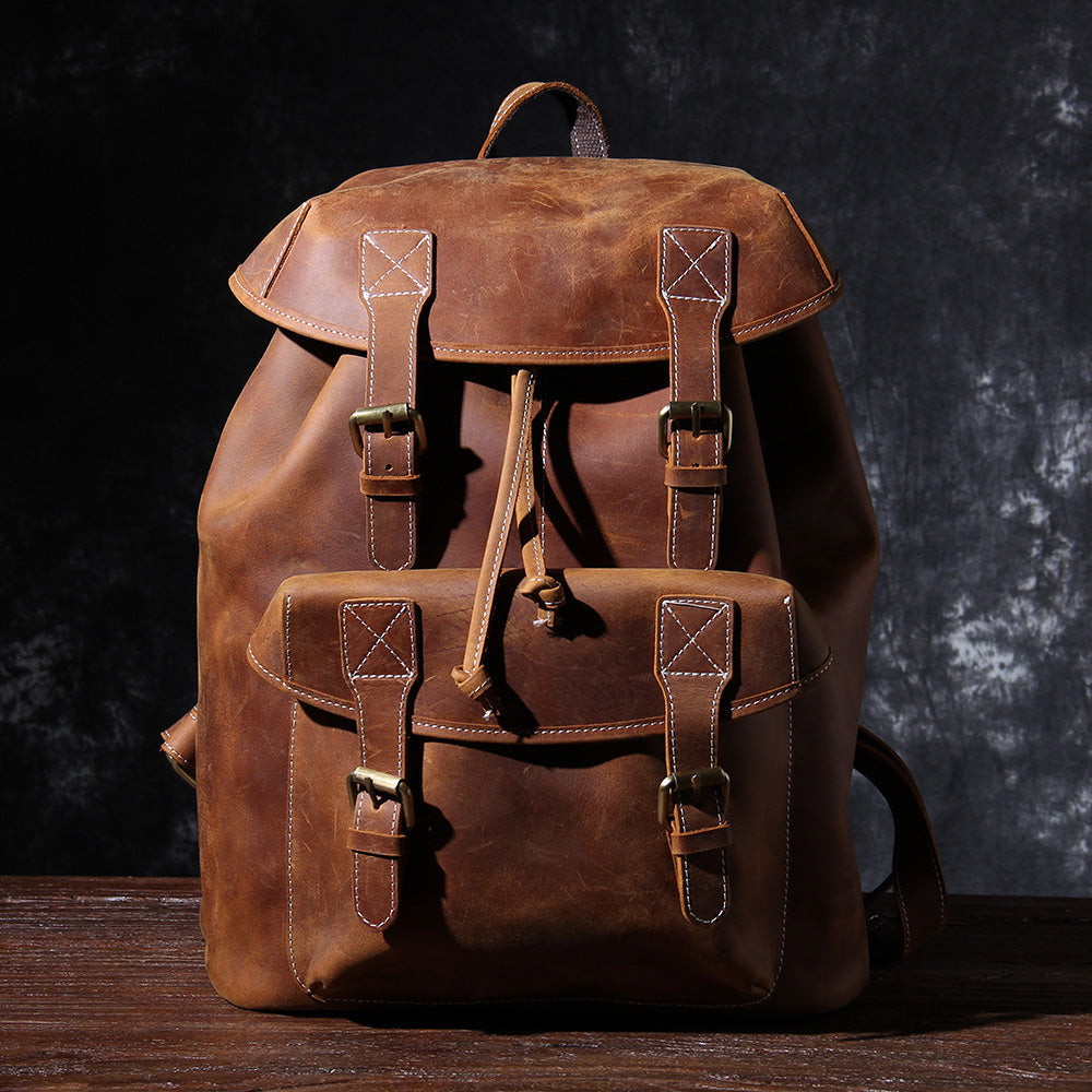 Jeffrey - Durable Classic Leather Backpack