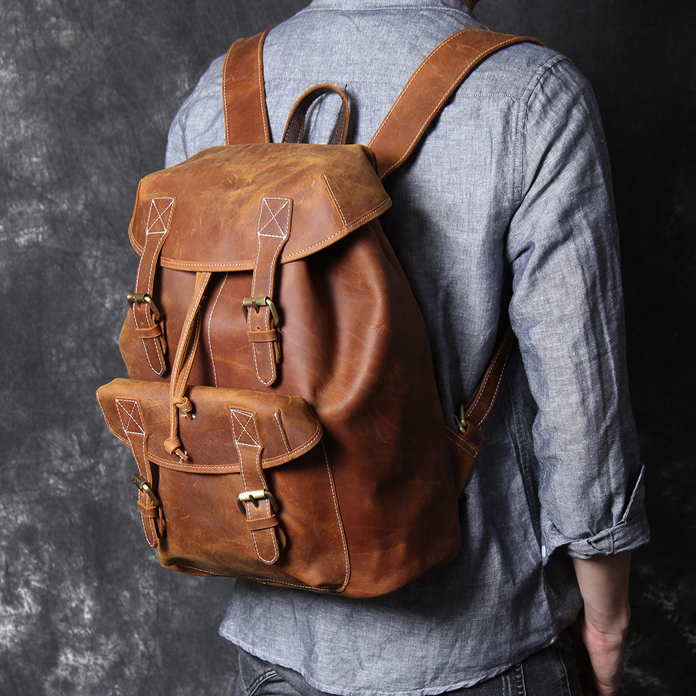 Jeffrey - Durable Classic Leather Backpack