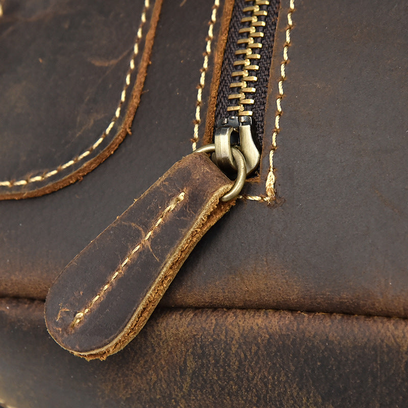 Nathan - Water-Resistant Leather Backpack