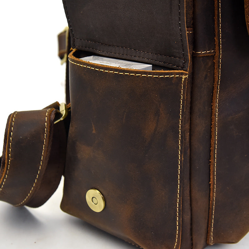 Nathan - Water-Resistant Leather Backpack