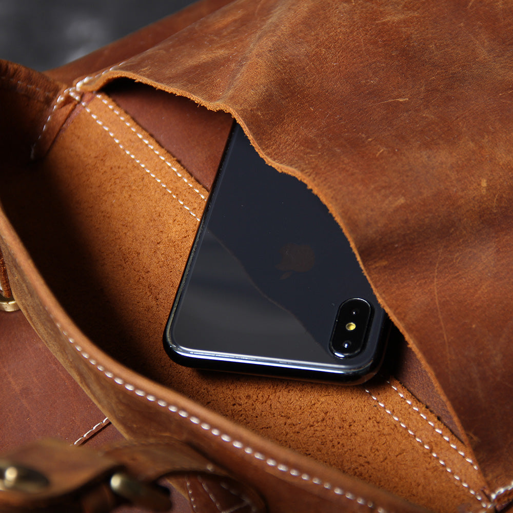 Jeffrey - Durable Classic Leather Backpack