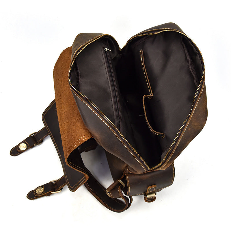 Nathan - Water-Resistant Leather Backpack