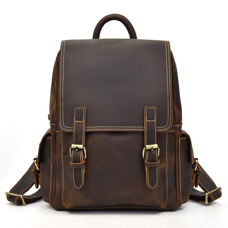 Nathan - Water-Resistant Leather Backpack