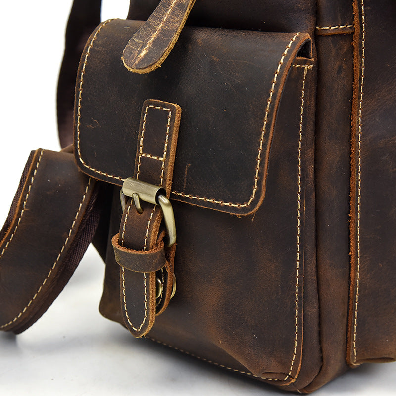 Nathan - Water-Resistant Leather Backpack