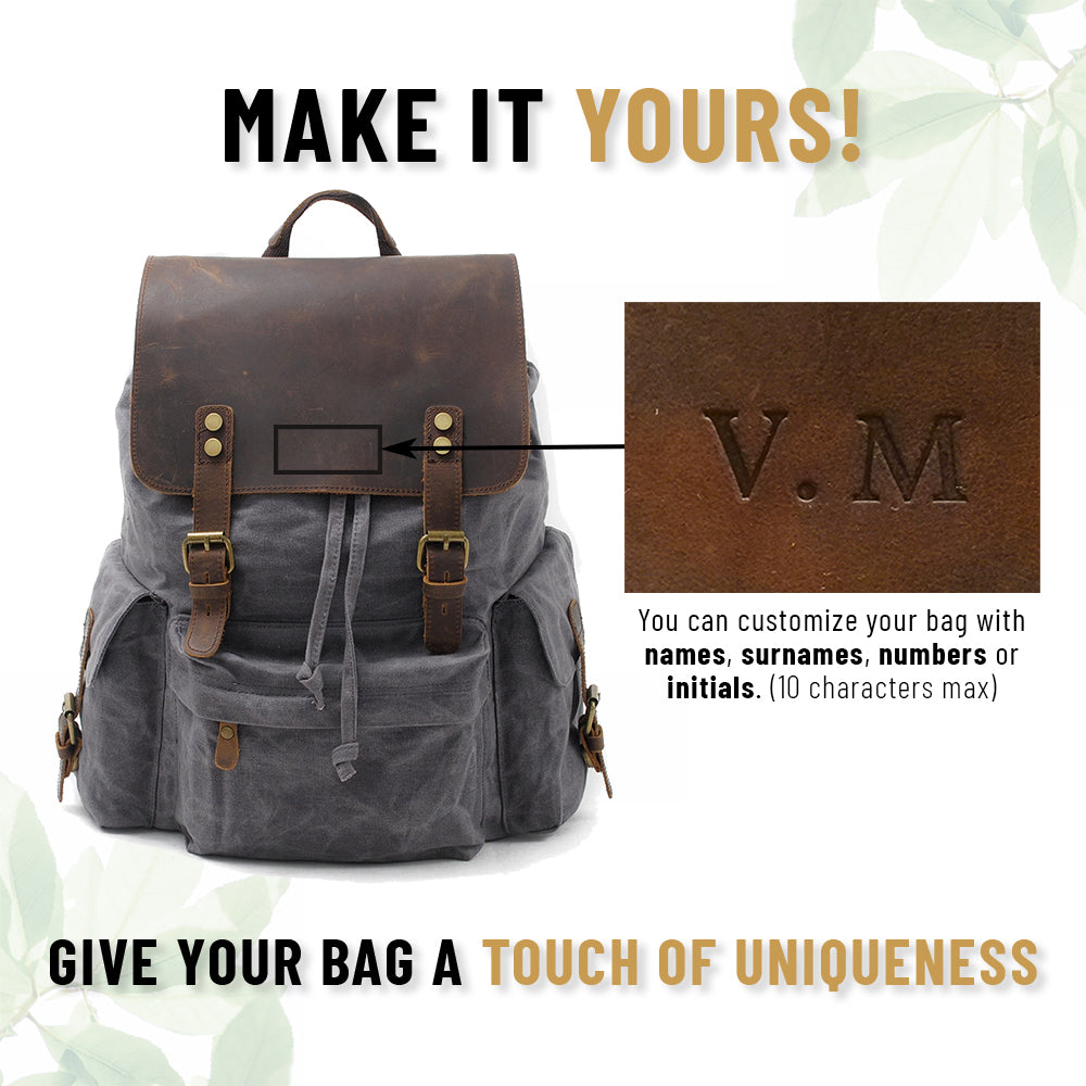 Jacob - Vintage Waxed Canvas Backpack