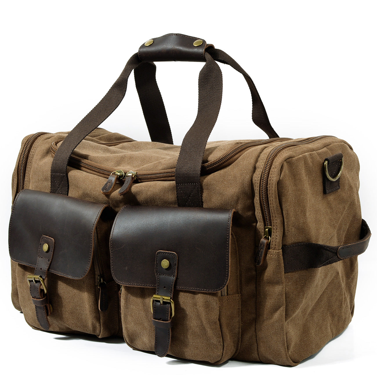 David - Canvas Leather Duffle Bags for Men