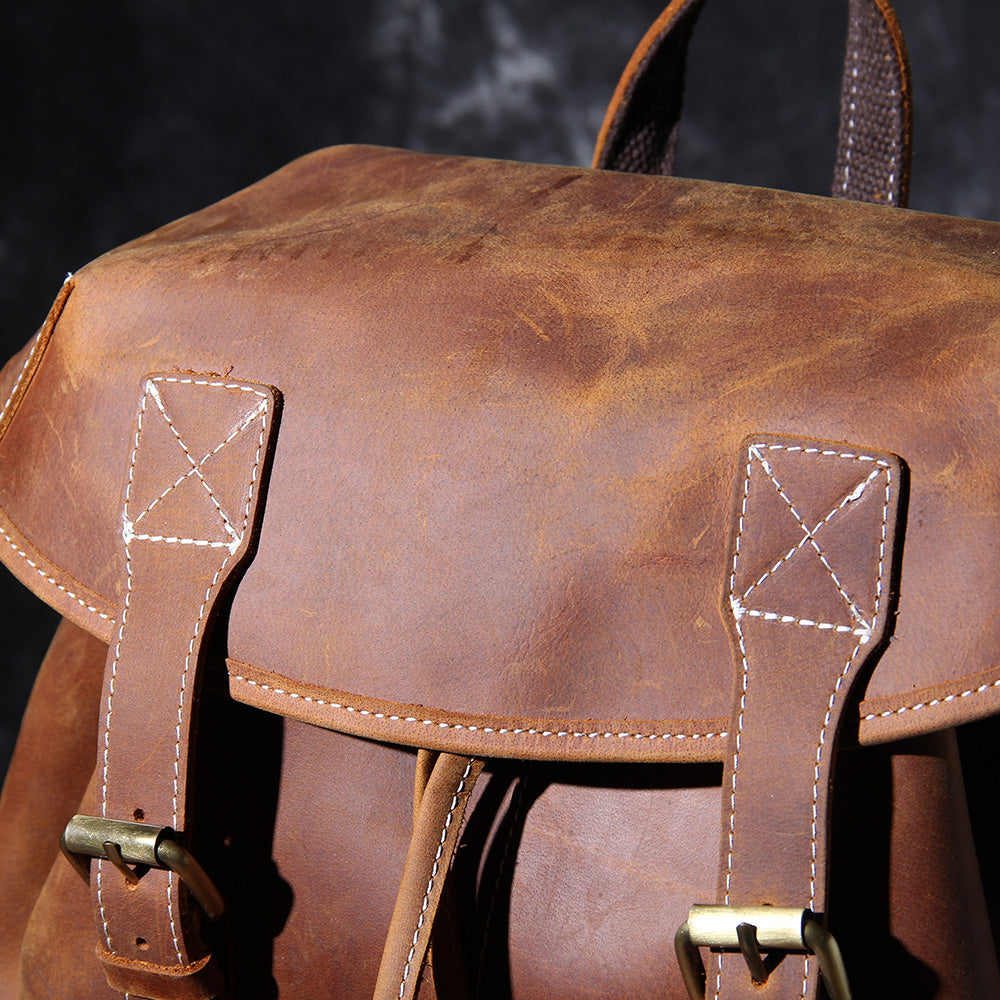 Jeffrey - Durable Classic Leather Backpack