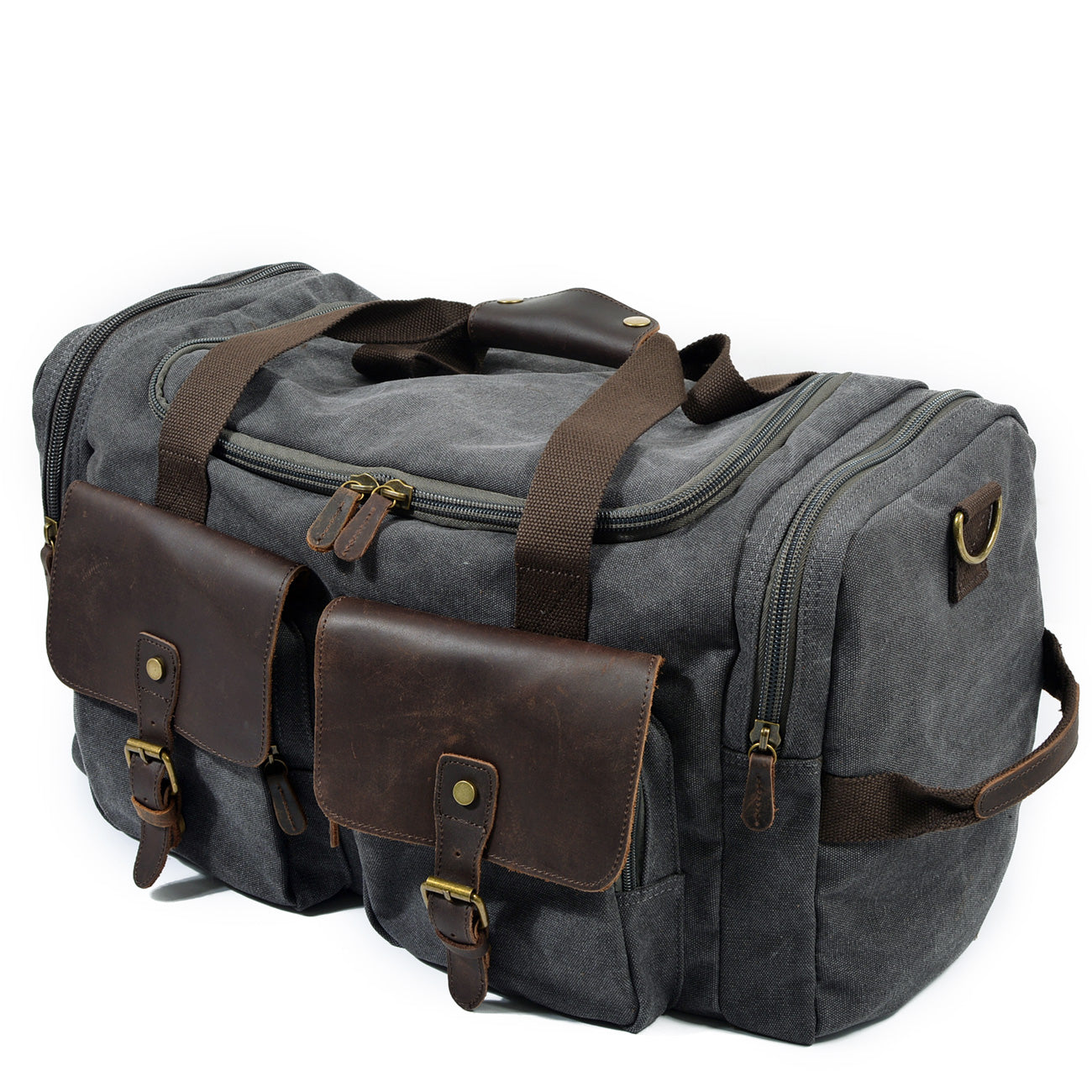 David - Canvas Leather Duffle Bags for Men
