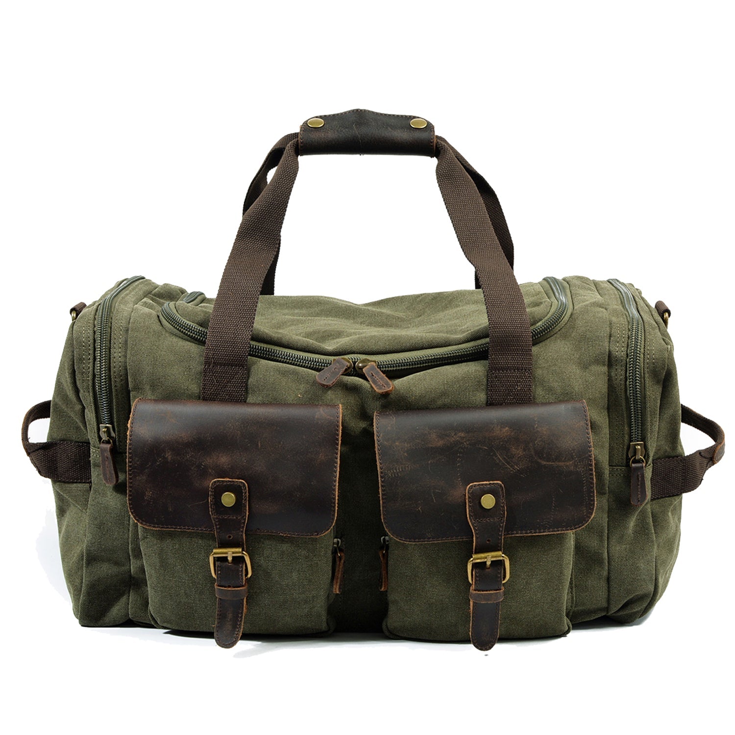 David - Canvas Leather Duffle Bags for Men