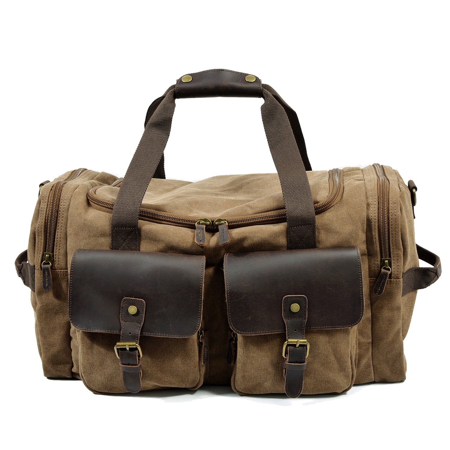 David - Canvas Leather Duffle Bags for Men