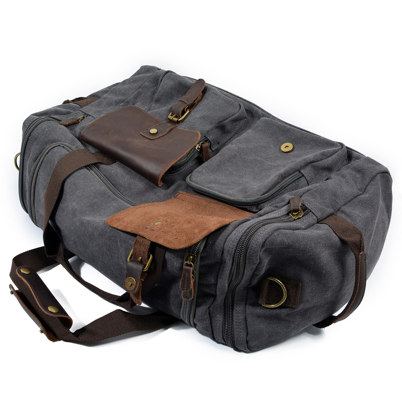 David - Canvas Leather Duffle Bags for Men