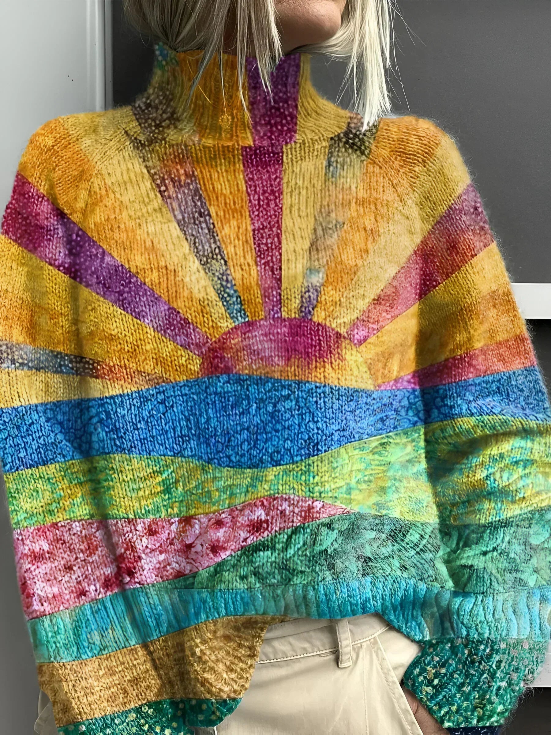 Noortje - Vibrant High Neck Sweater