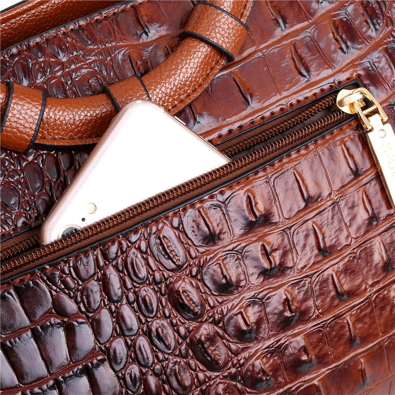 JAYE | STYLISH CROCODILE PATTERN HAND BAG