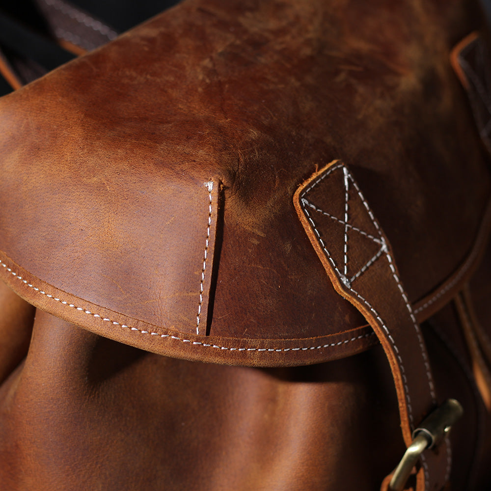 Jeffrey - Durable Classic Leather Backpack