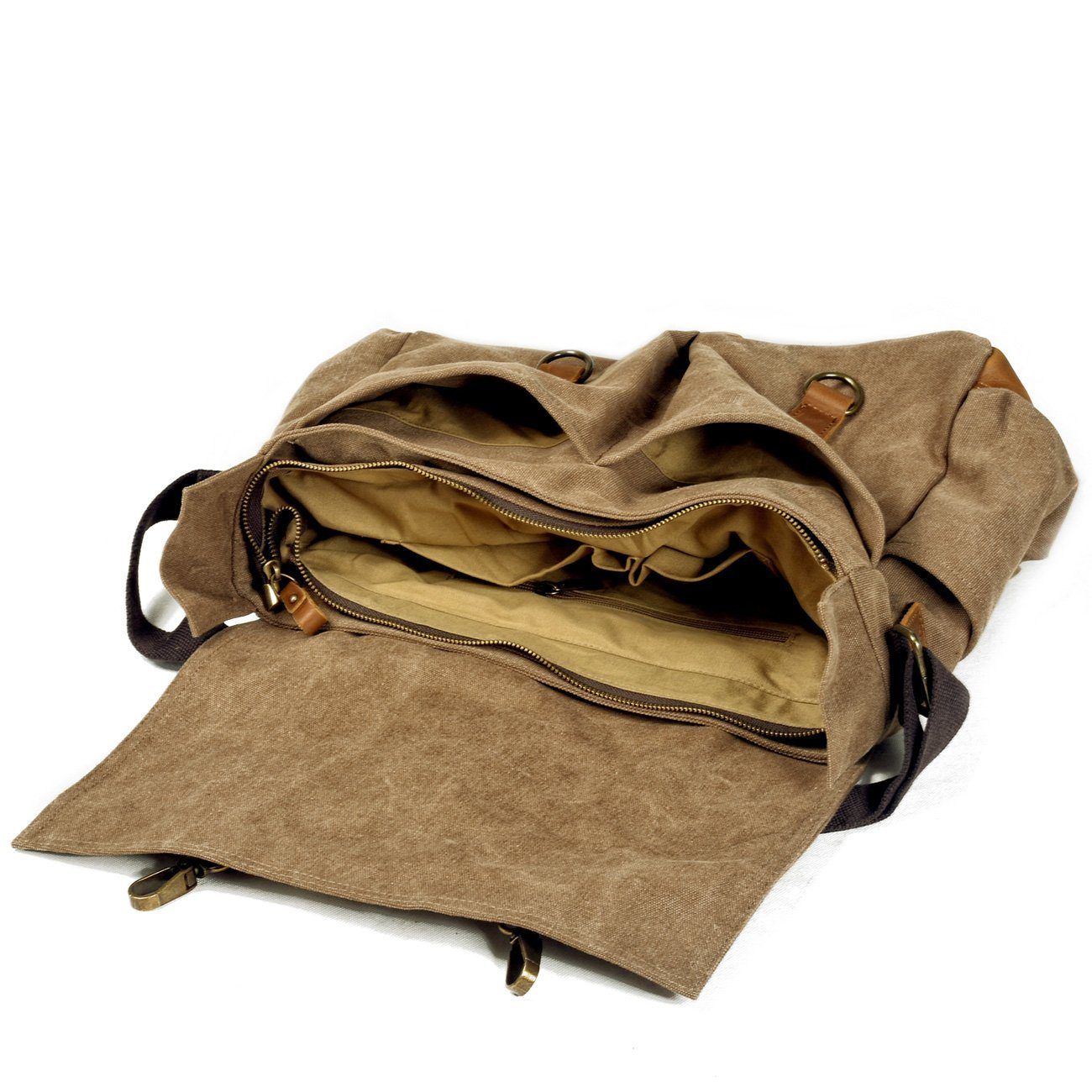 Scott - Men's Waxed Canvas Leather Crossbody Bag