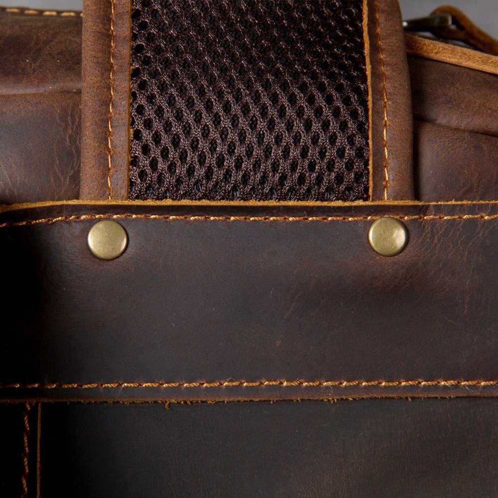 Jason - Premium Brown Leather Backpack