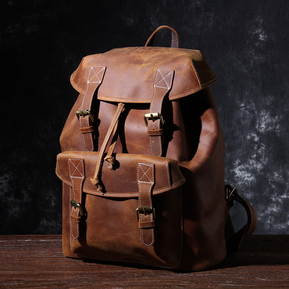 Jeffrey - Durable Classic Leather Backpack