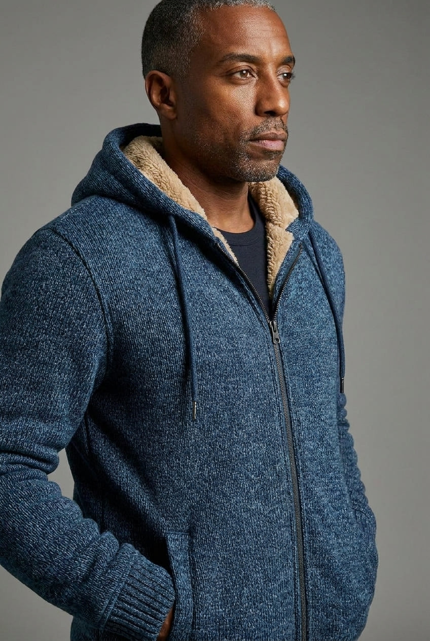 Mason Winter Plush Zipper Hoodie Coat