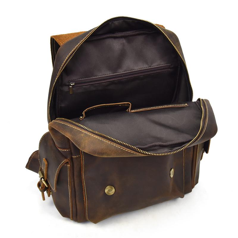 Nathan - Water-Resistant Leather Backpack