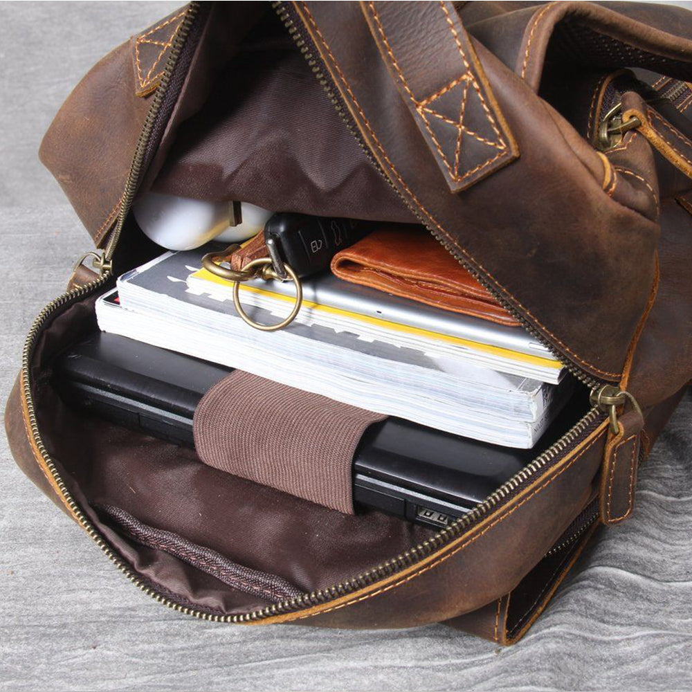 Jason - Premium Brown Leather Backpack