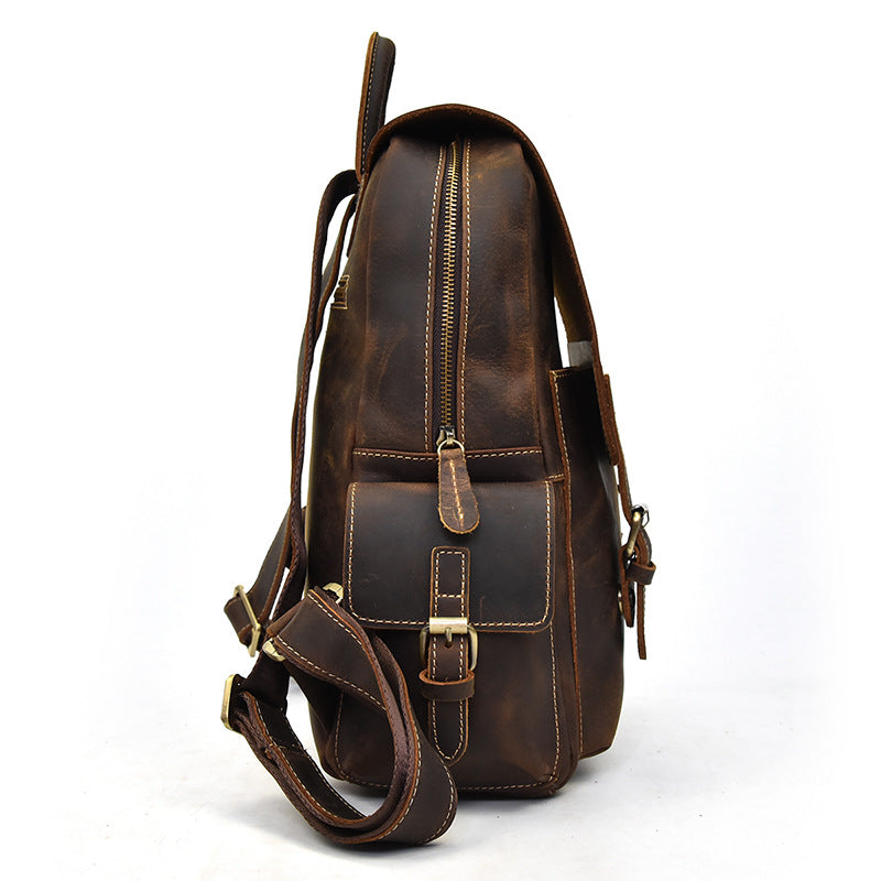 Nathan - Water-Resistant Leather Backpack
