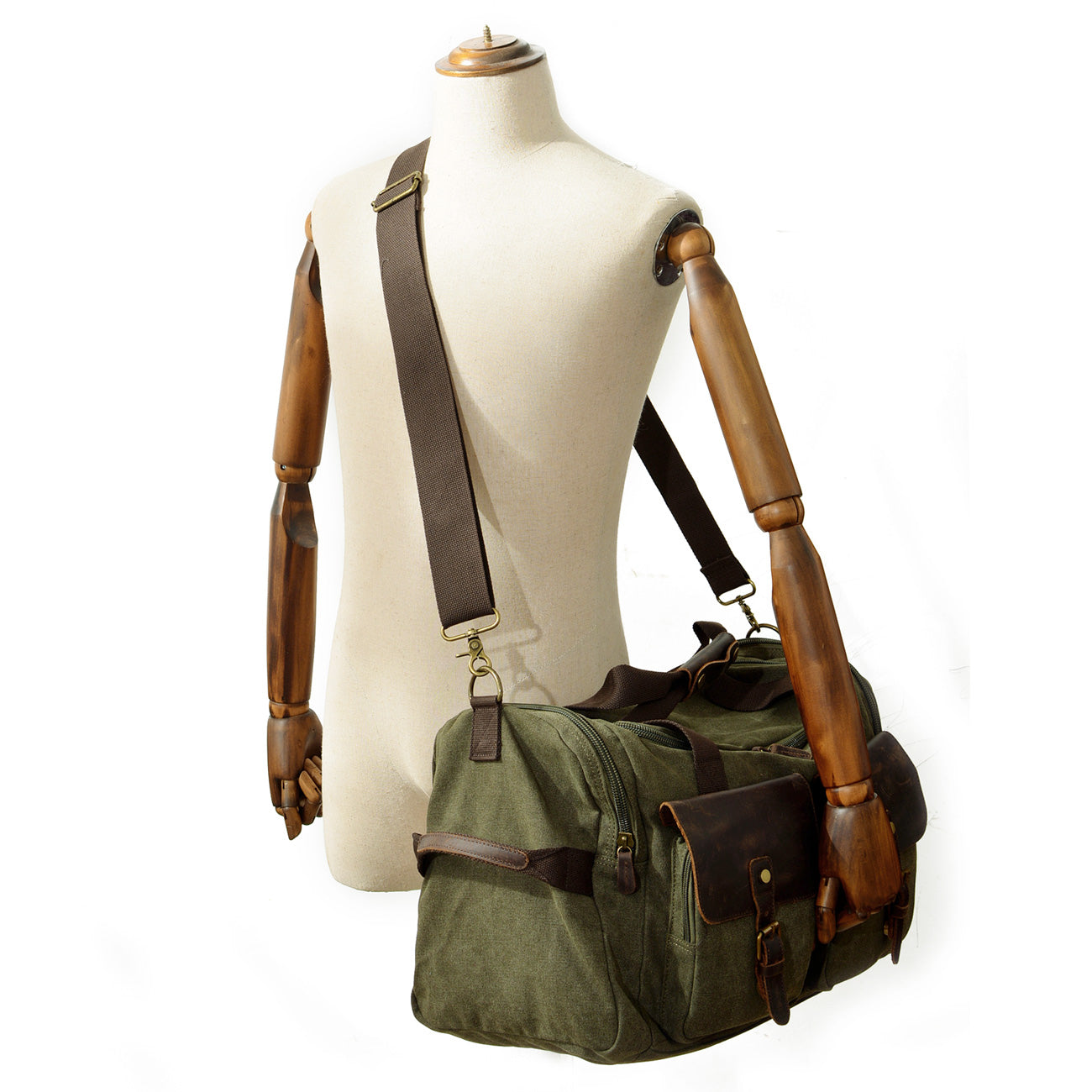 David - Canvas Leather Duffle Bags for Men