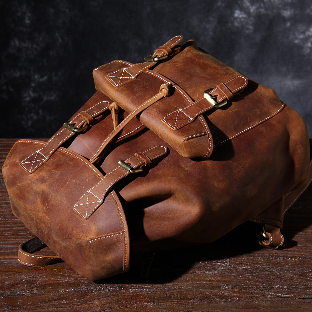 Jeffrey - Durable Classic Leather Backpack