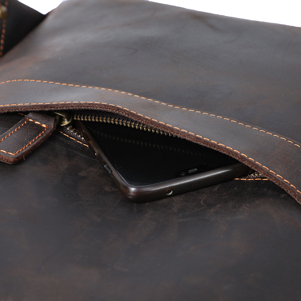 Andrew - Men's Leather Laptop Backpack