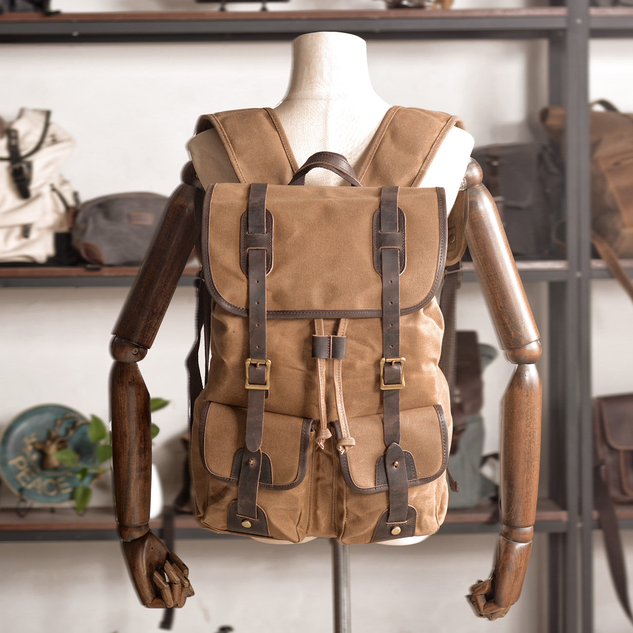 Marcus - Weighted Canvas Travel Backpack