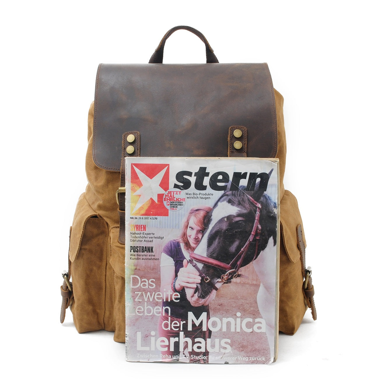 Jacob - Vintage Waxed Canvas Backpack