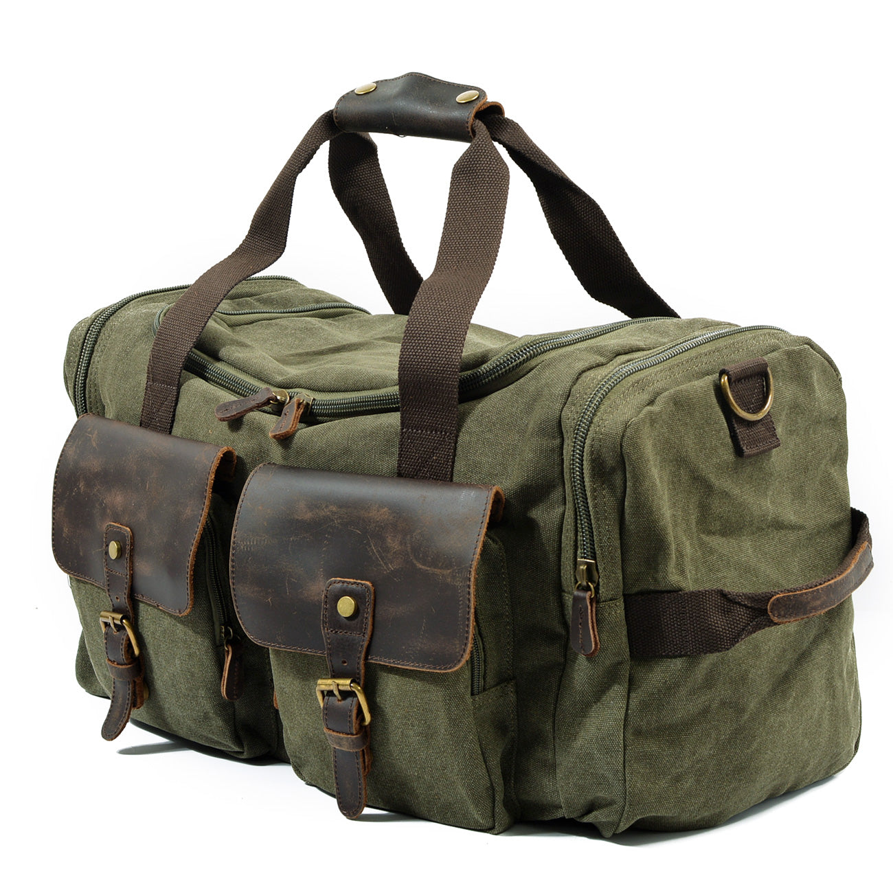 David - Canvas Leather Duffle Bags for Men