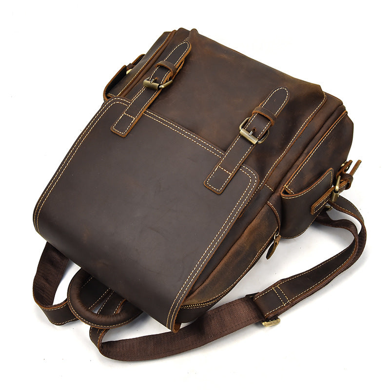 Nathan - Water-Resistant Leather Backpack
